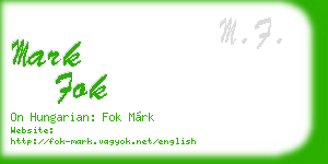 mark fok business card